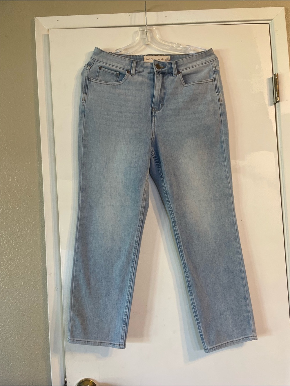 Soft Surroundings Light Blue Straight-Leg Jeans